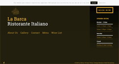 Desktop Screenshot of labarca-ristorante.com